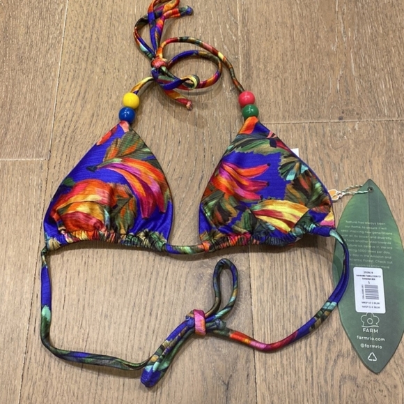 FARM Rio Bananamix String Bikini top Size Small NWT - Picture 11 of 12